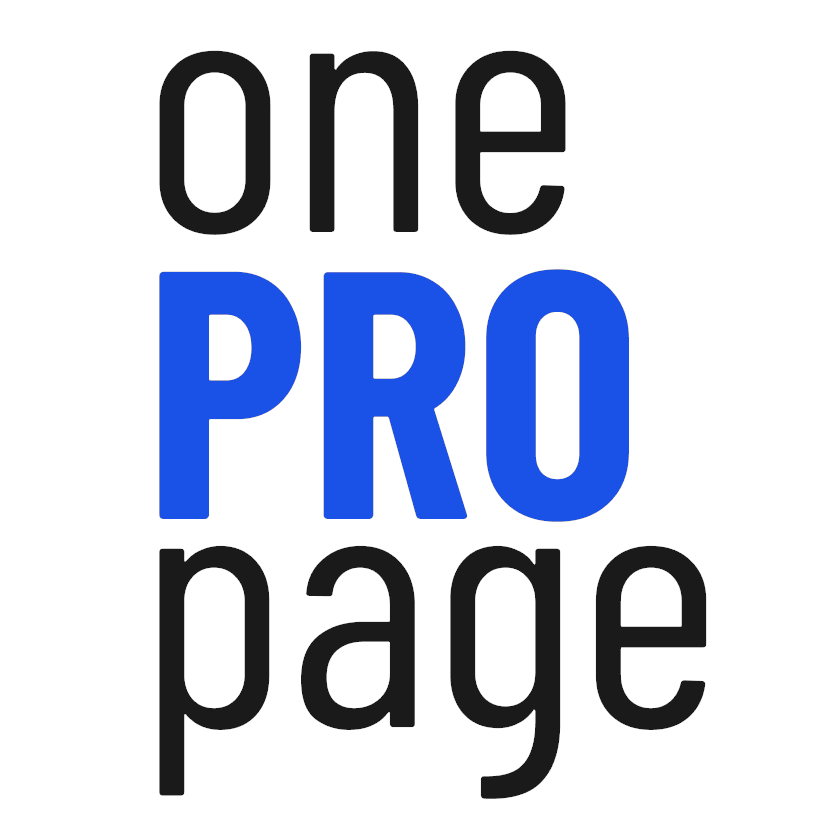 One PRO Page